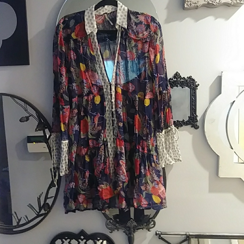 Free People floral babydoll dress/tunic